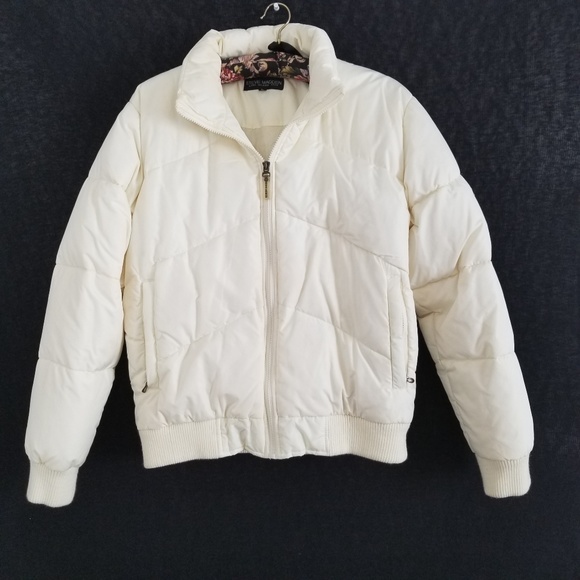 Steve Madden Jackets & Blazers - STEVE MADDEN Cream Down Puffer Coat Winter Warm Lg